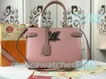 Knockoff L---V Twist Tote Pink Genuine Leather Women‘s Shoulder Bag